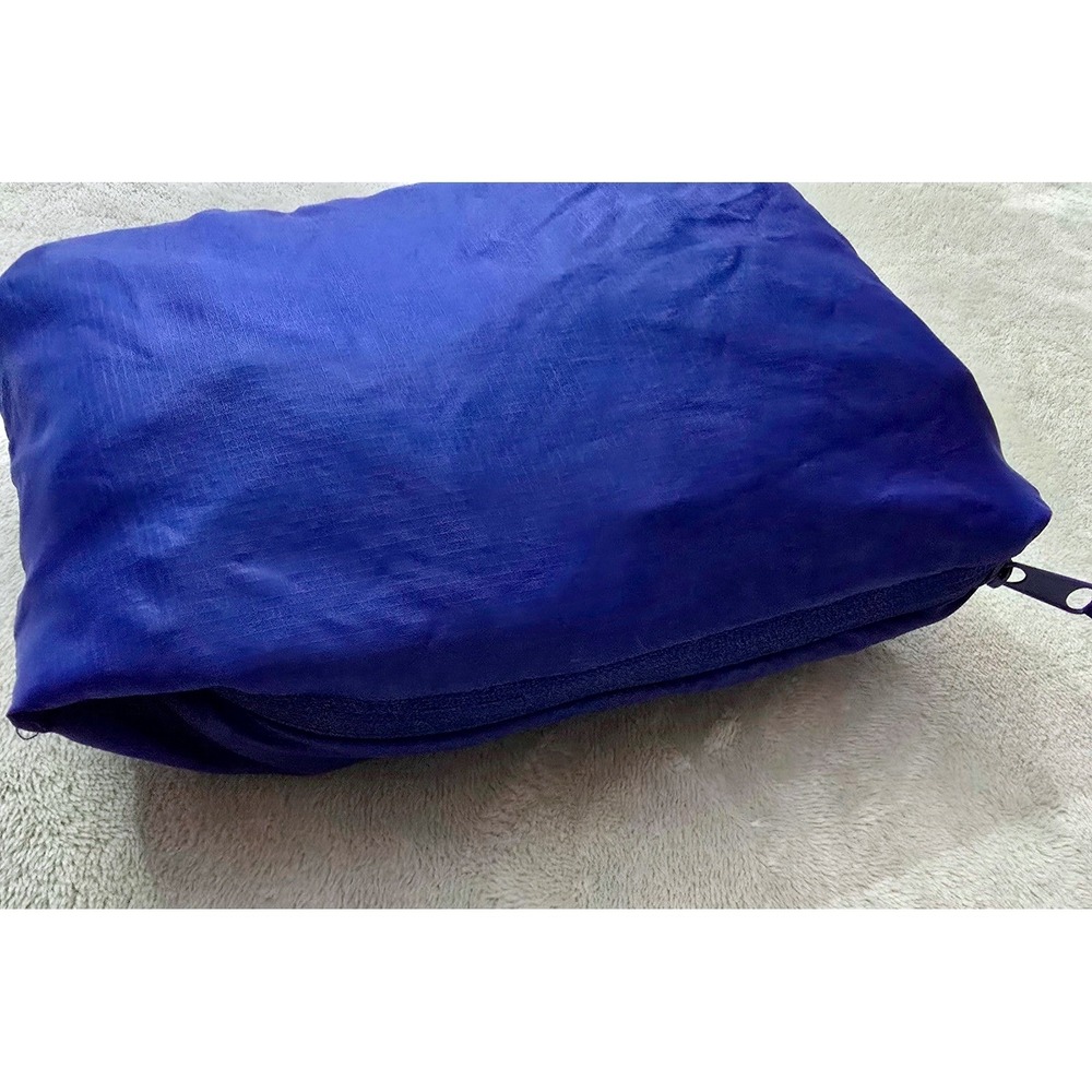JAK PAC Mens Size‎ M Packable Windbreaker Blue Full Zip Hood Stows In Collar - Picture 10 of 11
